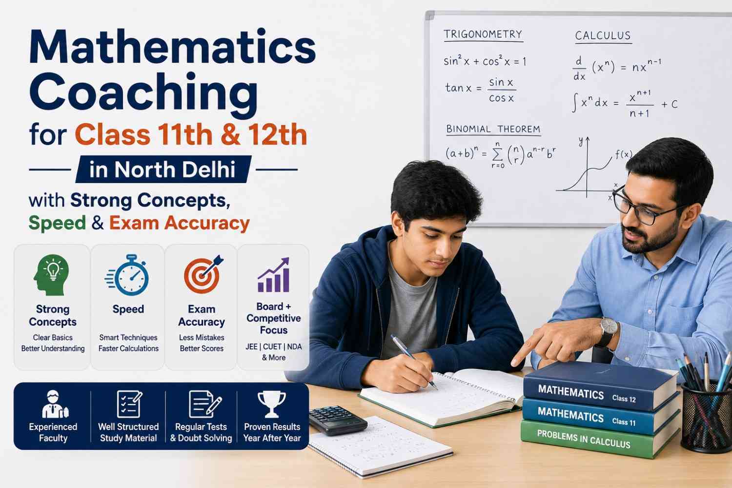 Maths Coaching for Class 11th 12th in North Delhi
