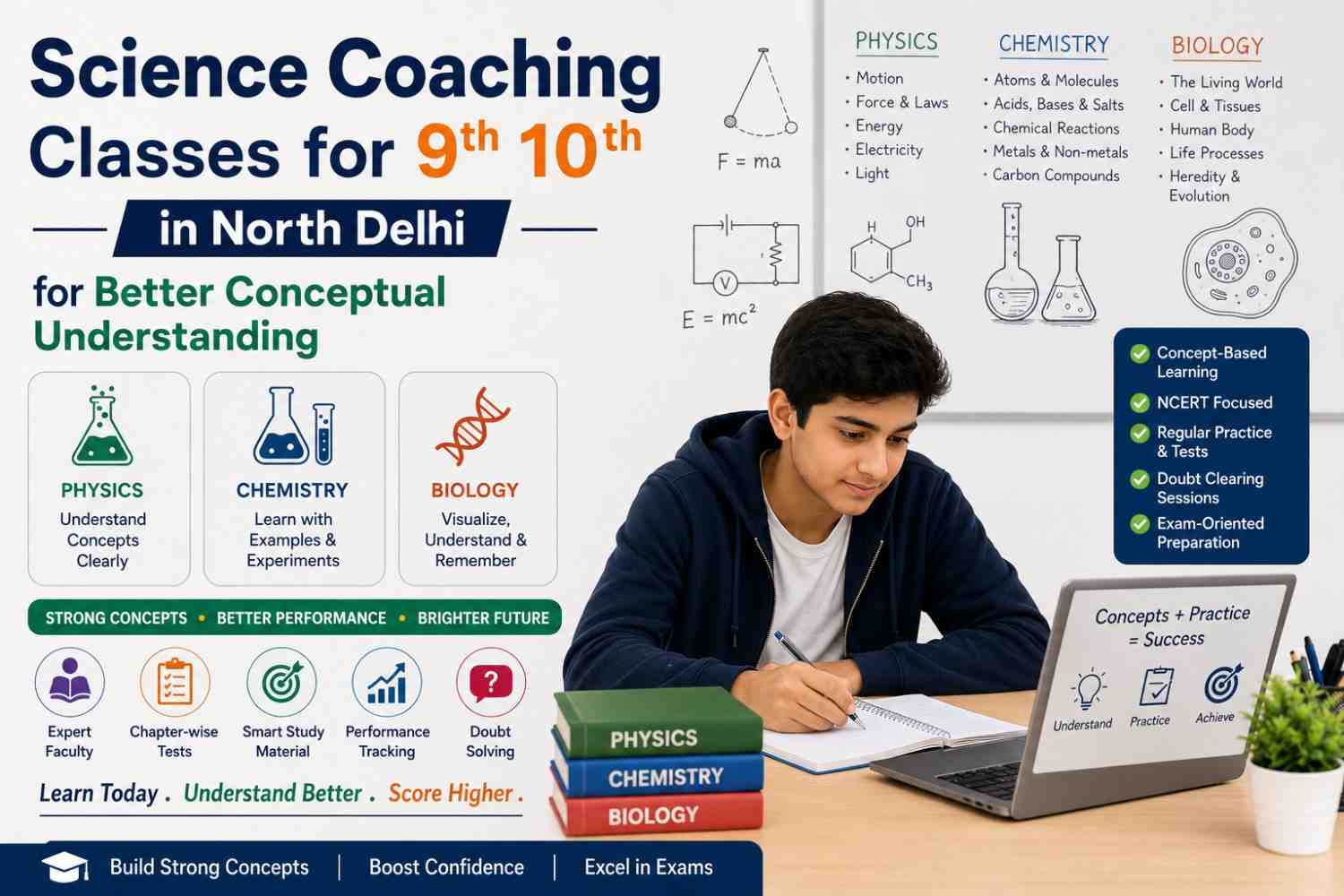 Science Coaching Classes for 9th 10th in North Delhi